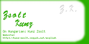 zsolt kunz business card